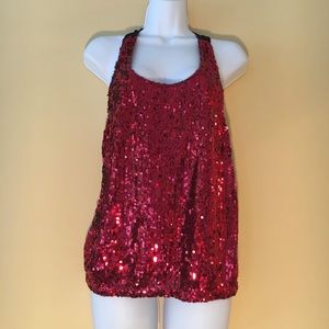 Red Sequins Top